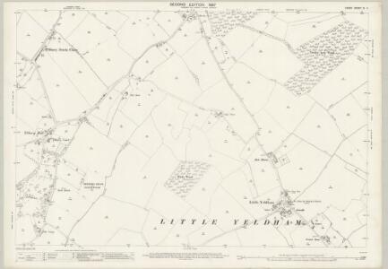 Essex (1st Ed/Rev 1862-96) XI.3 (includes: Belchamp St Paul; Great Yeldham; Little Yeldham; Tilbury Juxta Clare) - 25 Inch Map