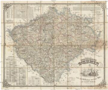 Karte des Koenigreichs Boehmen nach der Eintheilung vom Jahre 1849 in sieben Kreise