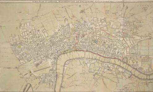 A New PLAN of LONDON WESTMINSTER and SOUTHWARK Engraved for Noorthouck's