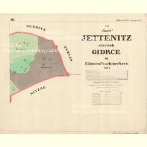 Jettenitz - c6707-1-003 - Kaiserpflichtexemplar der Landkarten des stabilen Katasters