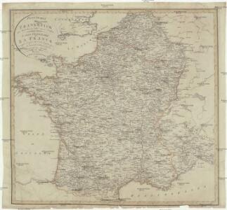 Post-Charte von Frankreich mit Bezeichnung aller neuen Strassen
