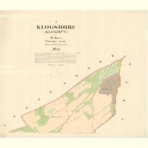 Klogsdorf (Klokočy) - m1202-1-001 - Kaiserpflichtexemplar der Landkarten des stabilen Katasters