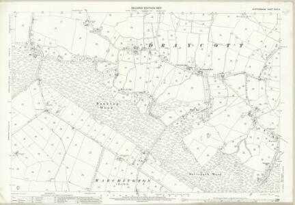 Staffordshire XXXII.16 (includes: Draycott In The Clay; Hanbury; Marchington; Newborough) - 25 Inch Map