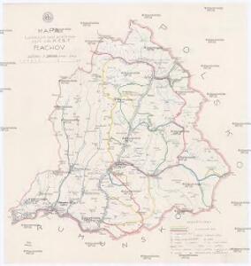 Mapa turistických cest značkovaných odb. K.Č.S.T. Rachov