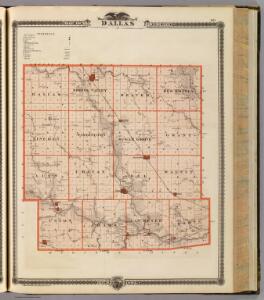 Map of Dallas County, State of Iowa.